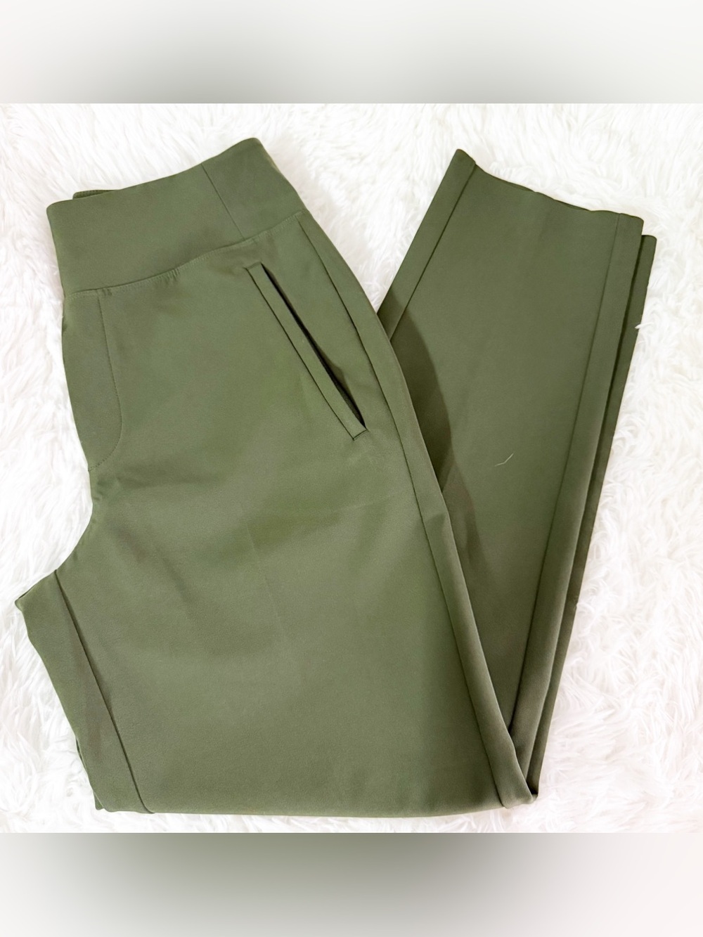 Athleta Endless High Rise Pants Size 2 Green Stretch Work Travel
